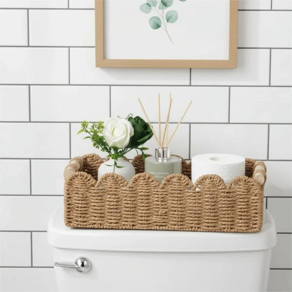 61imS5f8snL._AC_SL1080 CubesLand Scalloped Toilet Paper Storage Basket with Handle