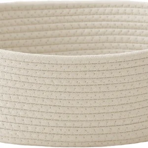 Small Woven Empty Gift Basket, White