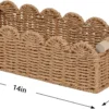 71SRyoR6bsL._AC_SL1500 CubesLand Scalloped Toilet Paper Storage Basket with Handle