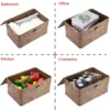 81VSnus0WKL._AC_SL1500 Large Handwoven Wicker Storage Basket Box with Lid, Coffee